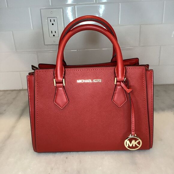 Michael Kors Camille Convertible Saffiano Leather Satchel - Picture 1 of 12